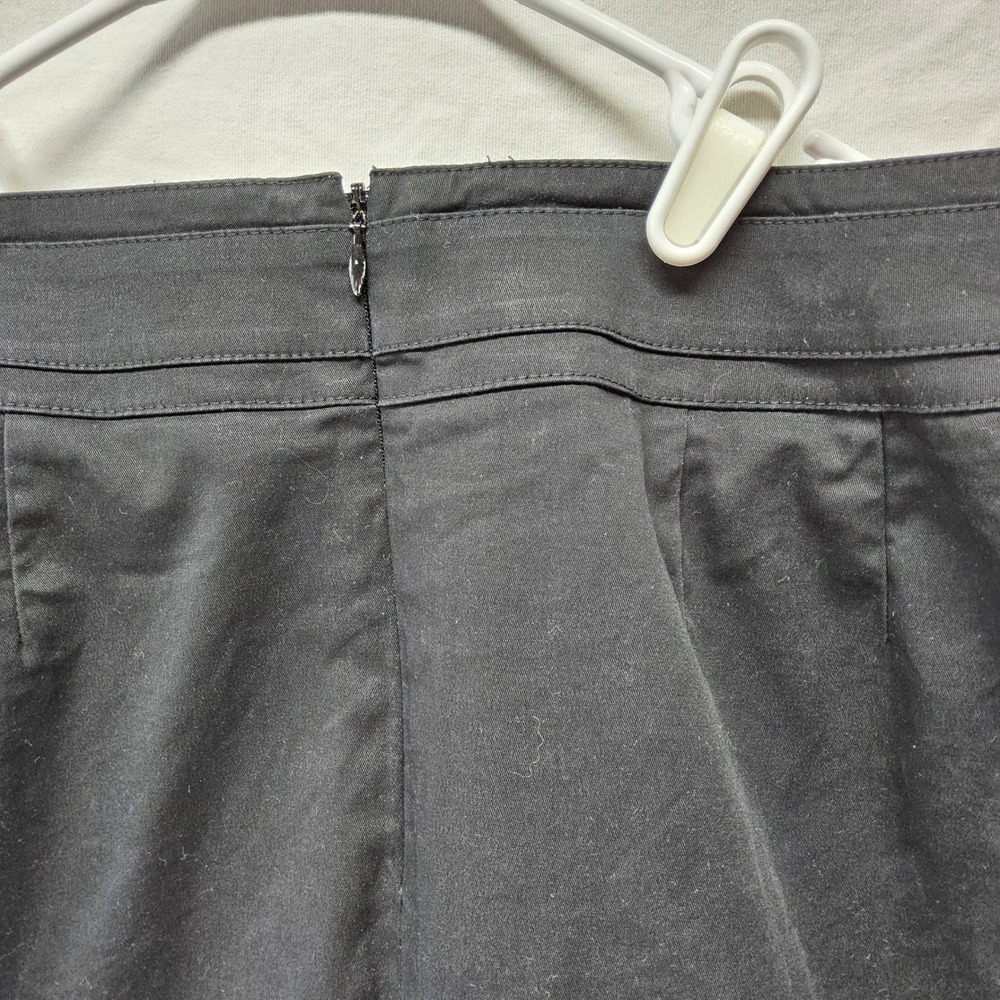 Talbots‎ Pencil Skirt Womens 12 Black Cotton Stretch Knee Length Career Zip - Picture 3 of 7